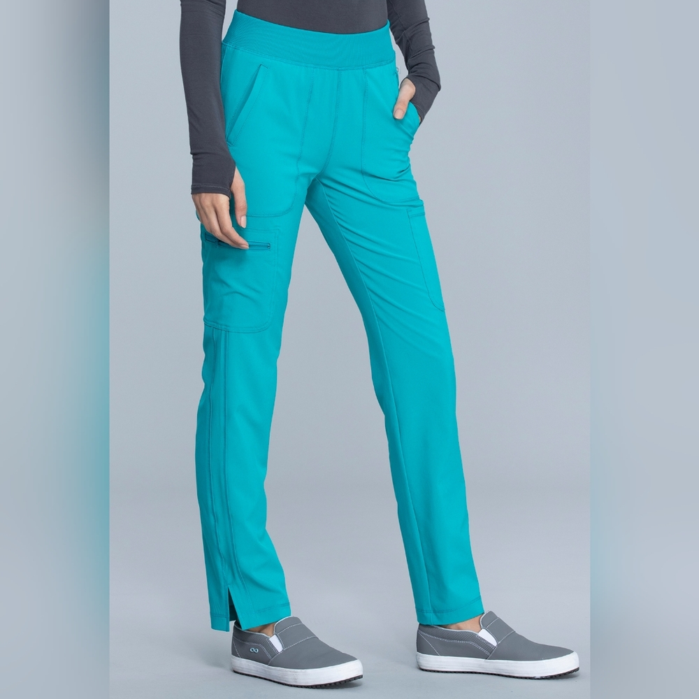 Cherokee Infinity Mid Rise Pull On Tapered Leg Scrub Pants Size 2X in TEAL
